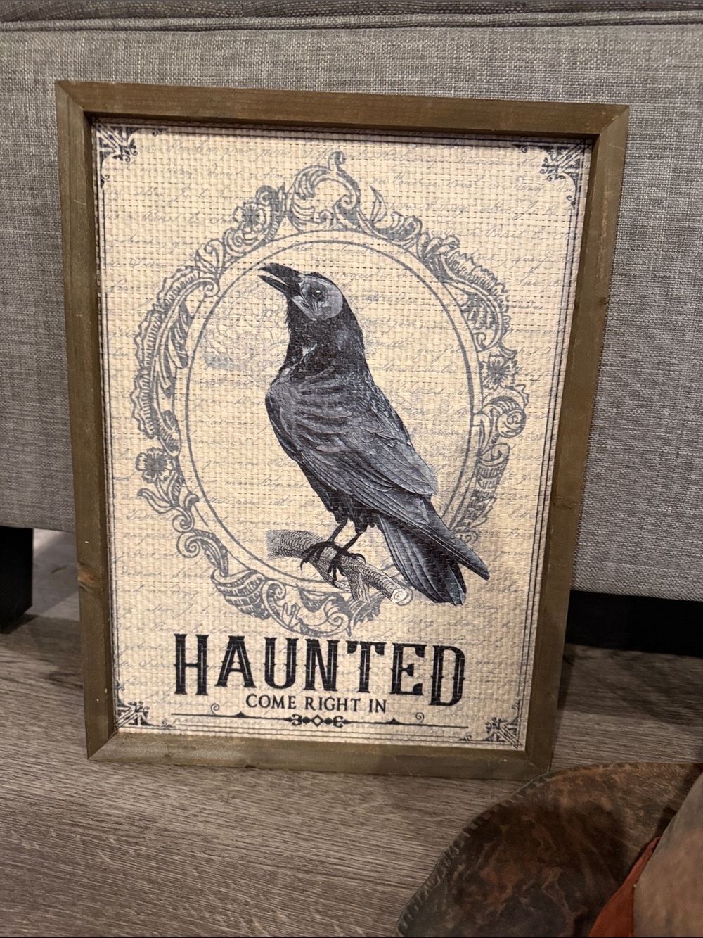 Ashland Haunted Raven Wall Art in Black and Cream